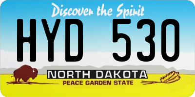 ND license plate HYD530