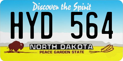ND license plate HYD564