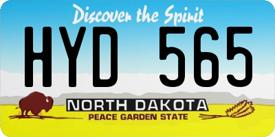 ND license plate HYD565