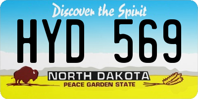 ND license plate HYD569