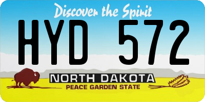 ND license plate HYD572