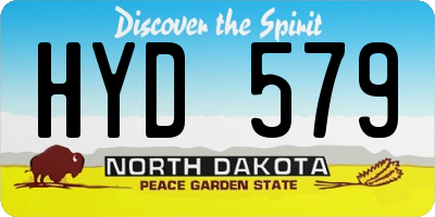 ND license plate HYD579