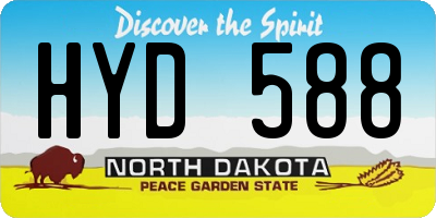 ND license plate HYD588