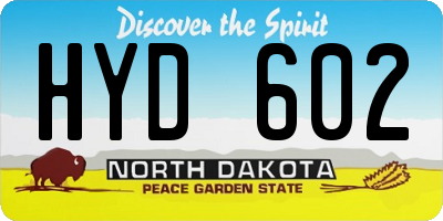 ND license plate HYD602