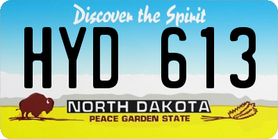ND license plate HYD613