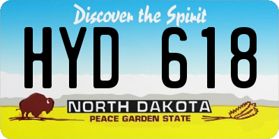 ND license plate HYD618