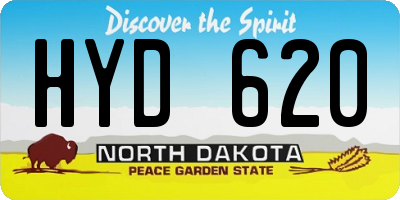 ND license plate HYD620