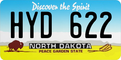 ND license plate HYD622