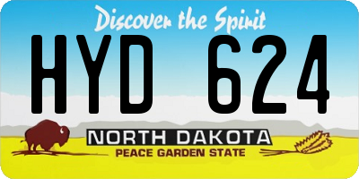 ND license plate HYD624