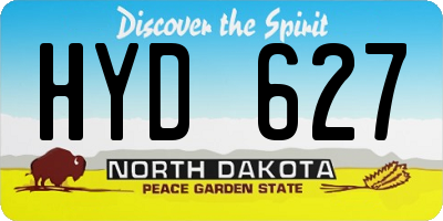 ND license plate HYD627