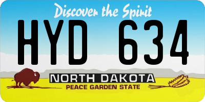 ND license plate HYD634
