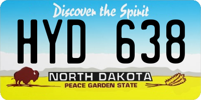 ND license plate HYD638