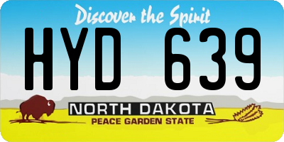 ND license plate HYD639