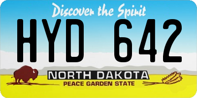 ND license plate HYD642