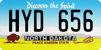 ND license plate HYD656