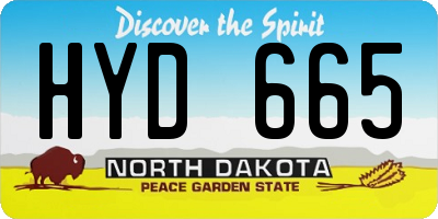 ND license plate HYD665