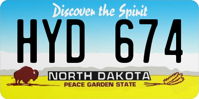 ND license plate HYD674