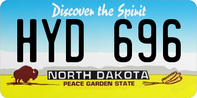 ND license plate HYD696