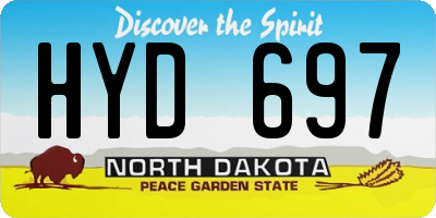 ND license plate HYD697