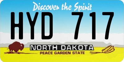 ND license plate HYD717