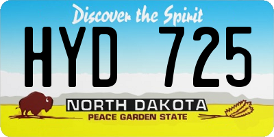 ND license plate HYD725