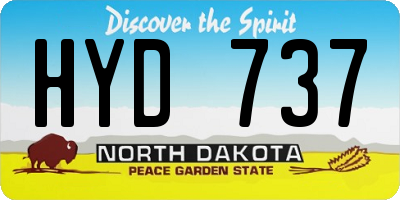 ND license plate HYD737