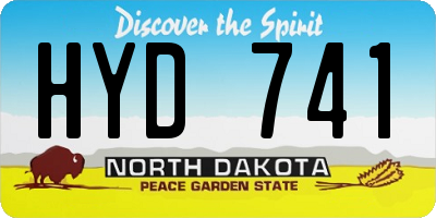 ND license plate HYD741