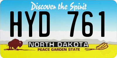 ND license plate HYD761