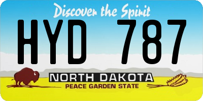 ND license plate HYD787