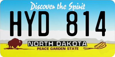 ND license plate HYD814
