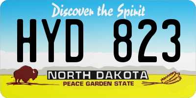 ND license plate HYD823