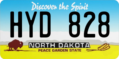 ND license plate HYD828