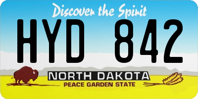 ND license plate HYD842