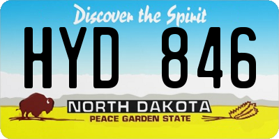 ND license plate HYD846