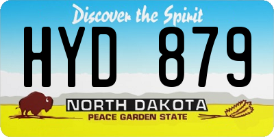 ND license plate HYD879