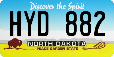 ND license plate HYD882