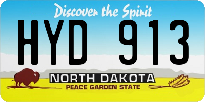 ND license plate HYD913