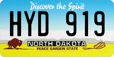 ND license plate HYD919