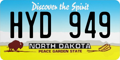 ND license plate HYD949