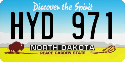 ND license plate HYD971