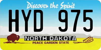 ND license plate HYD975