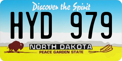 ND license plate HYD979