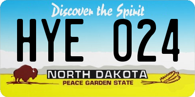 ND license plate HYE024