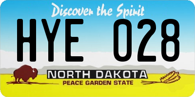 ND license plate HYE028