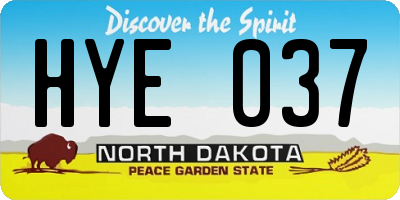 ND license plate HYE037