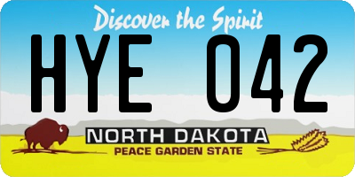 ND license plate HYE042