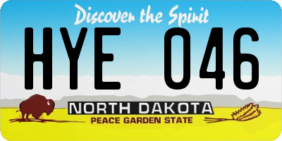 ND license plate HYE046