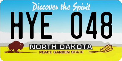 ND license plate HYE048