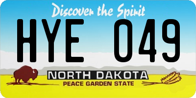 ND license plate HYE049