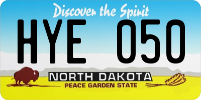 ND license plate HYE050